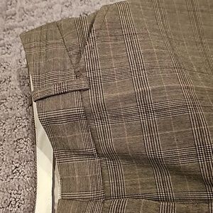 Brown tan plaid dress pants